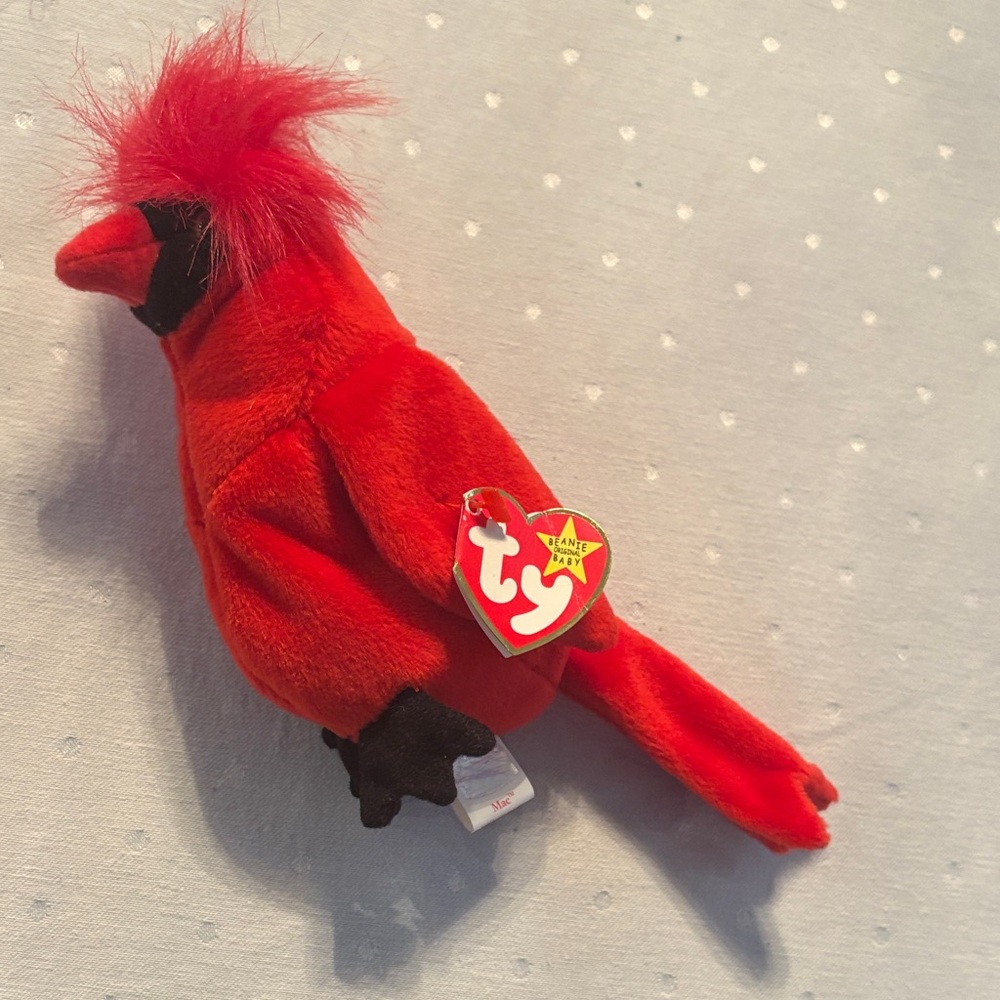 Ty Beanie Babies “Mac” Red Cardinal Plush